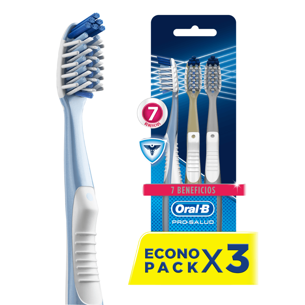 Cepillo Dental x 3 ORAL - B 7 Beneficios