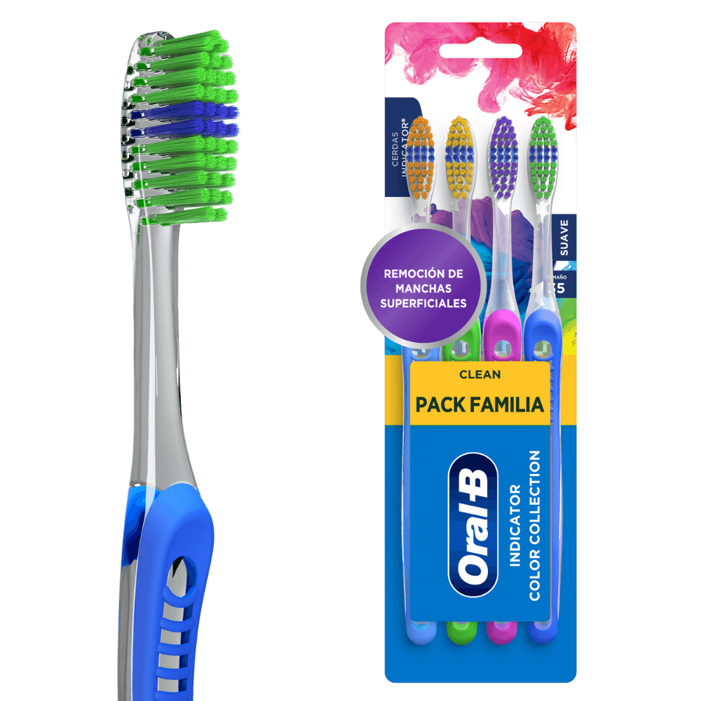 Cepillo Dental ORAL-B x4 Colores Indicador