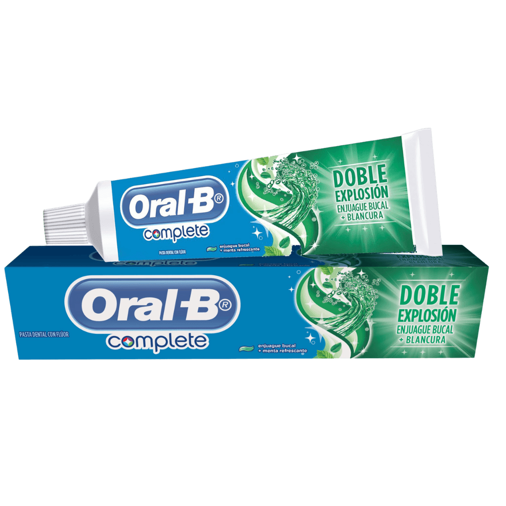 Crema Dental ORAL-B Complete 2 en 1 Enjuague y Blancura 80g
