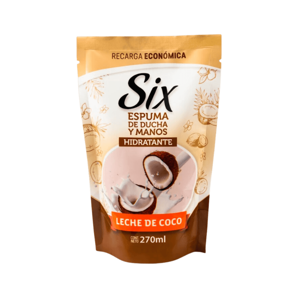 Espuma de Manos SIX Recarga económica Coco