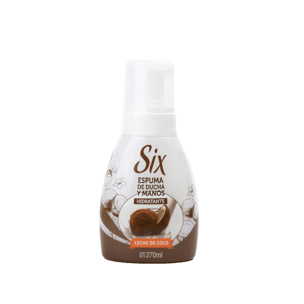 Espuma de Ducha y Manos Six Leche de Coco Doypack 270ml