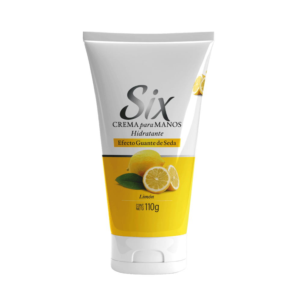 Cremas para manos Six efecto guantes de seda fragancia limon 110g