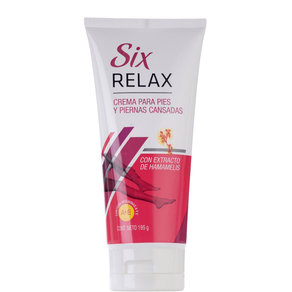 Relax crema Six para pies y piernas cansadas