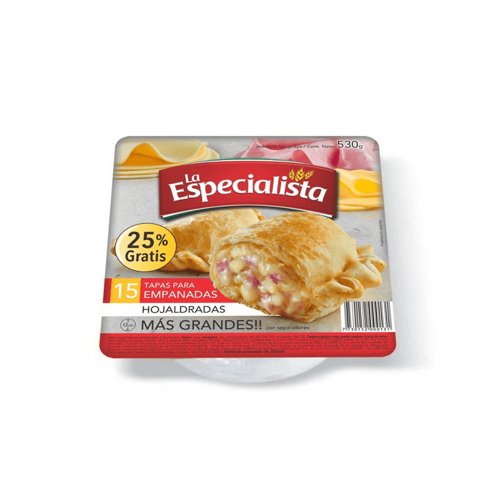 Tapas para Empanadas LA ESPECIALISTA Casera 12 Unidades