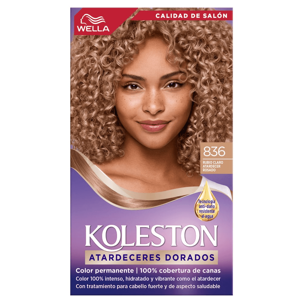 Kit Tinta KOLESTON N 836 Rubio Claro Atardecer Rosado